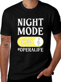 Night Mode On #OperaLife Black T-Shirt product image 1