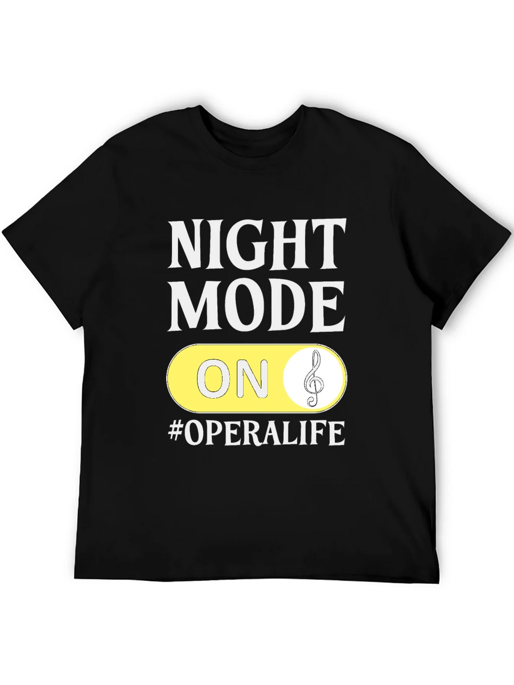 Night Mode On #OperaLife Black T-Shirt product image 5