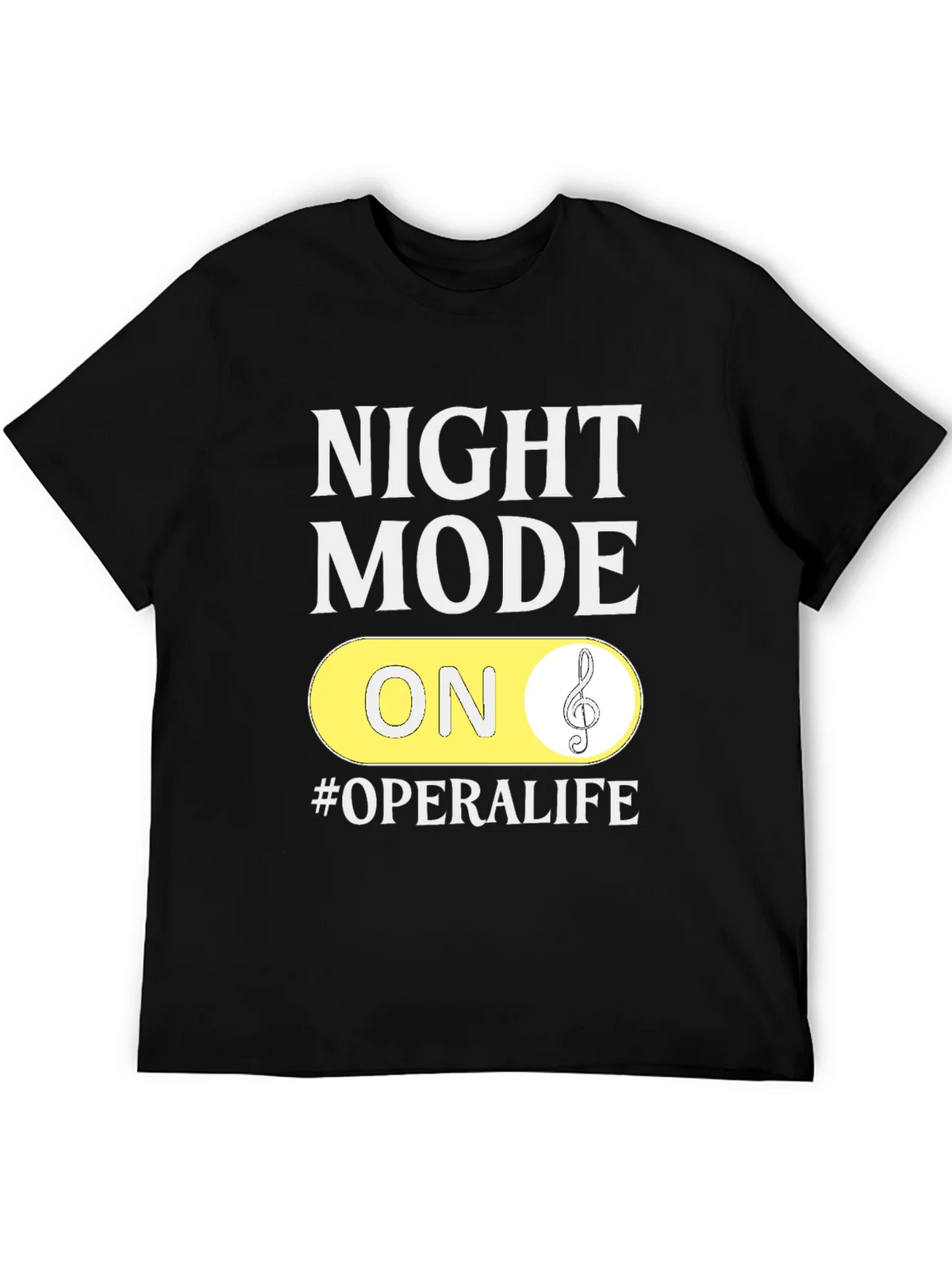 Night Mode On #OperaLife Black T-Shirt product image 5