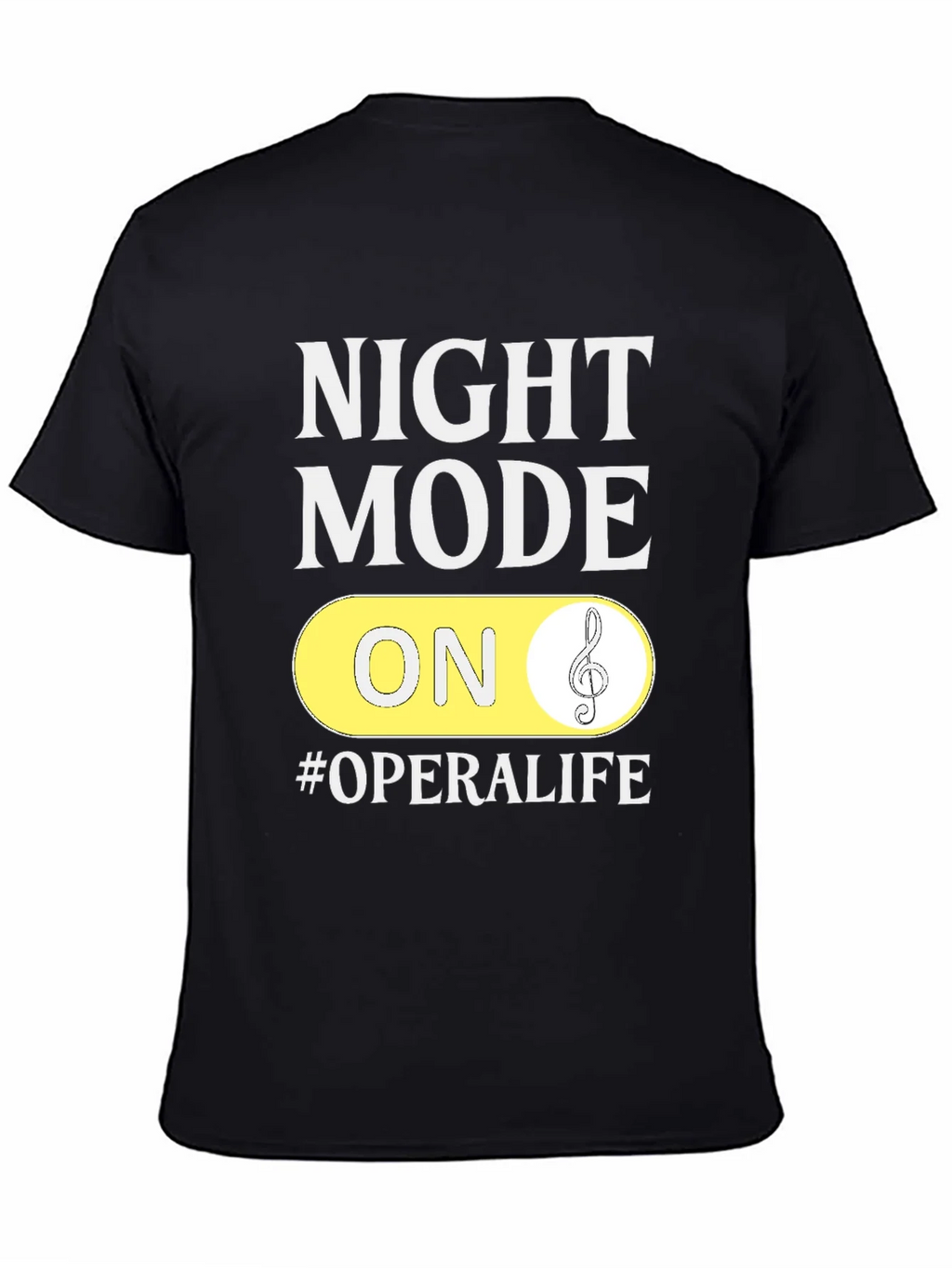 Night Mode On #OperaLife Black T-Shirt product image 4