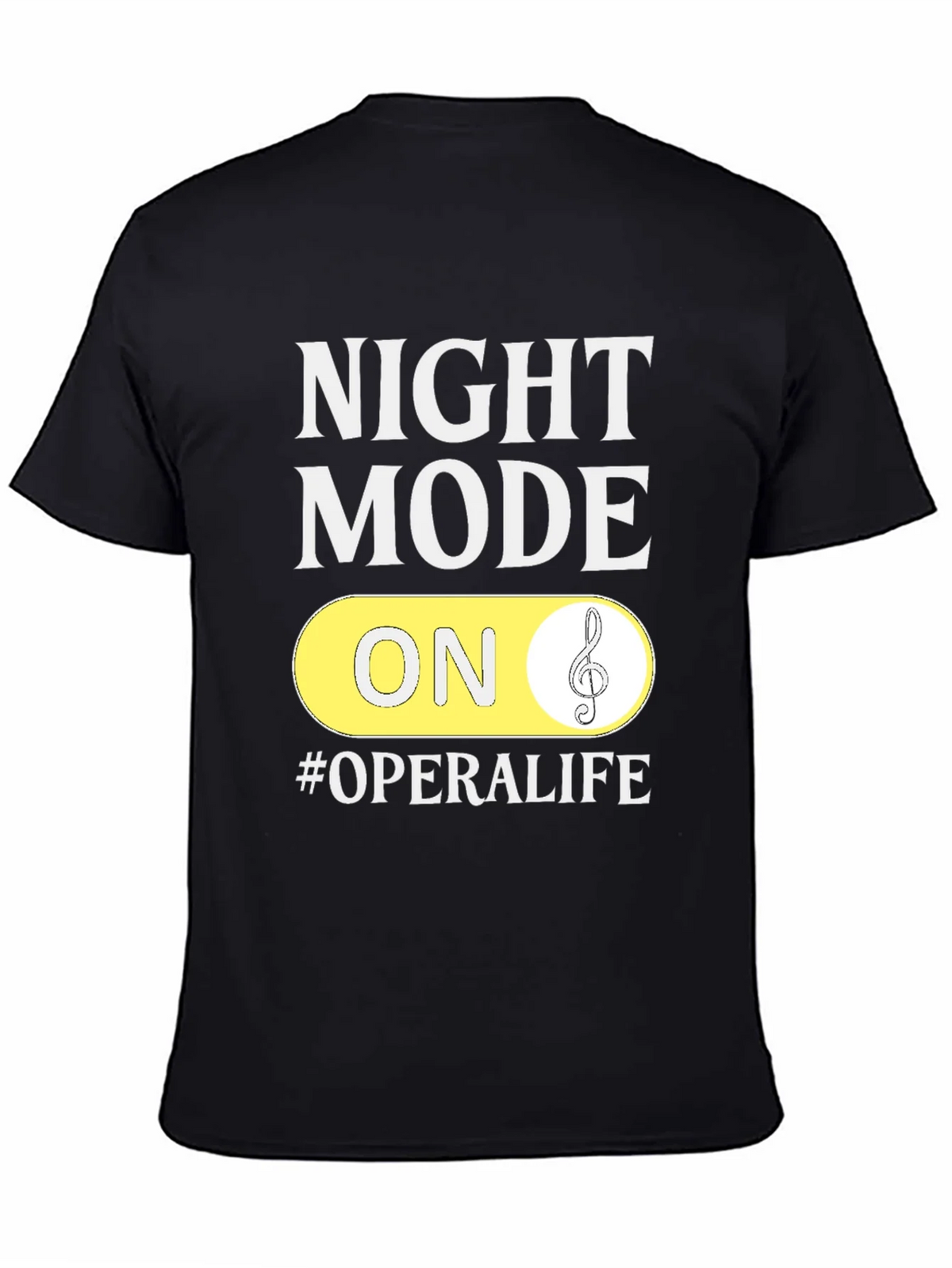 Night Mode On #OperaLife Black T-Shirt product image 4