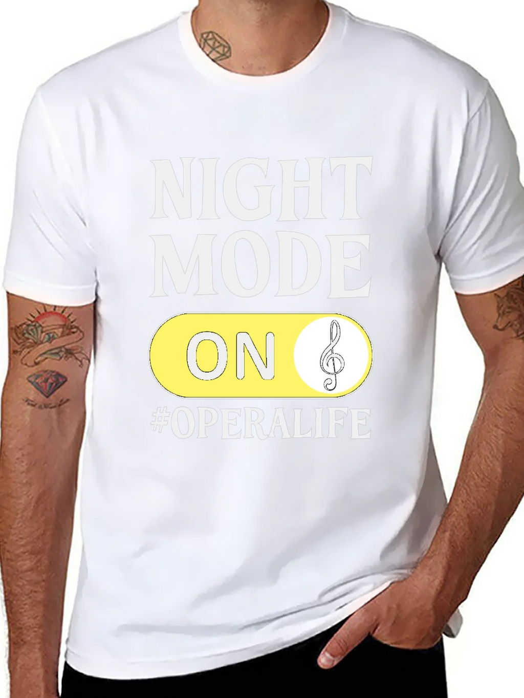 Night Mode On #OperaLife Black T-Shirt product image 7