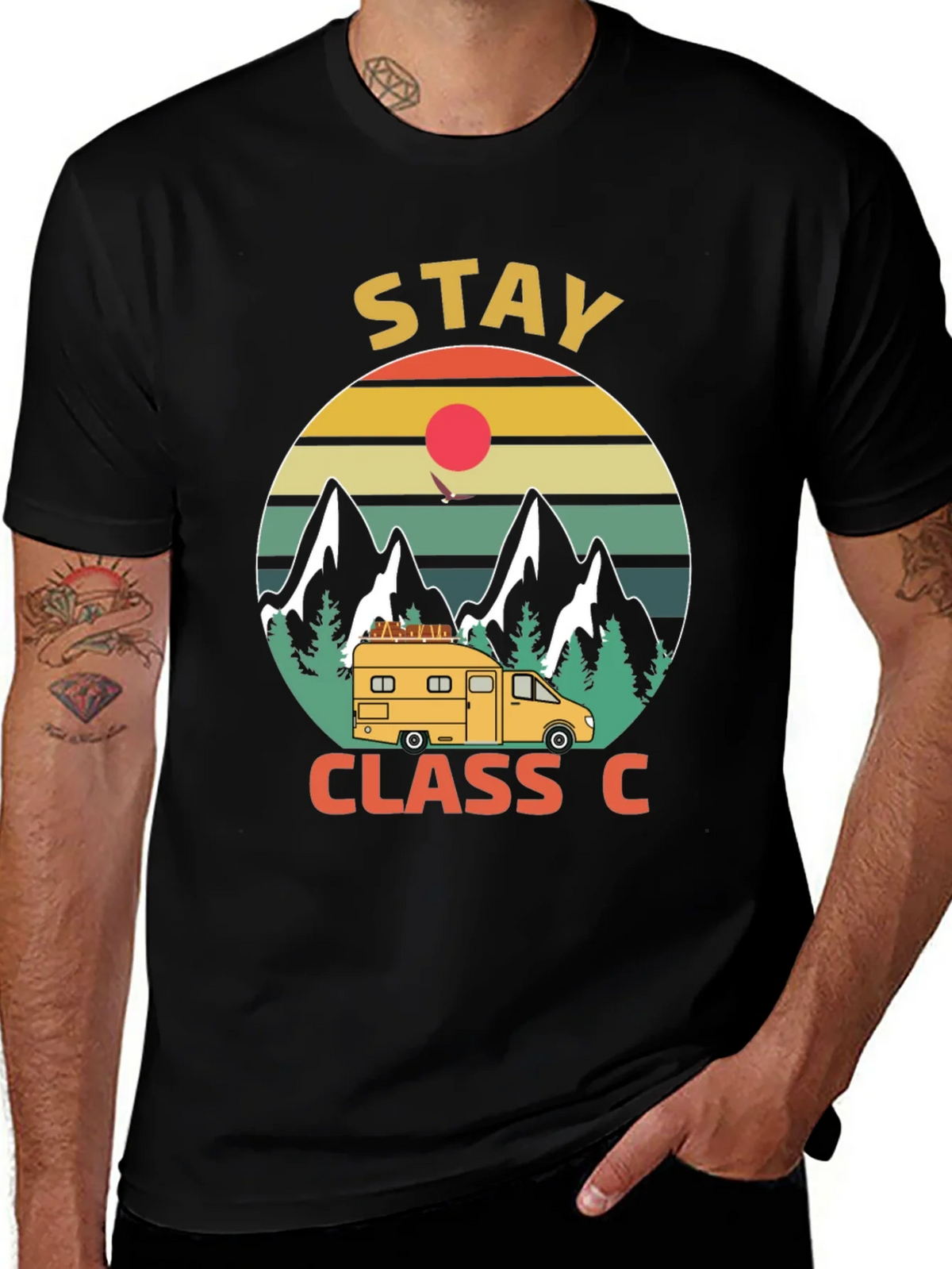 Stay Class C Camping T-Shirt - Mountain Adventure product image 1