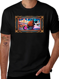 Halloween Witch Pumpkin Motorcycle T-Shirt product image 1
