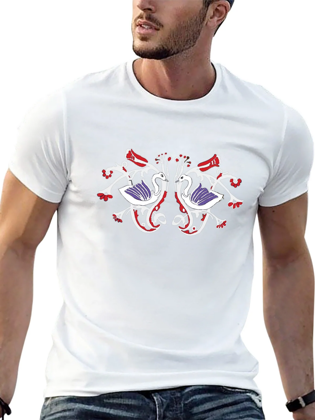 Swan Design T-Shirt product image 3
