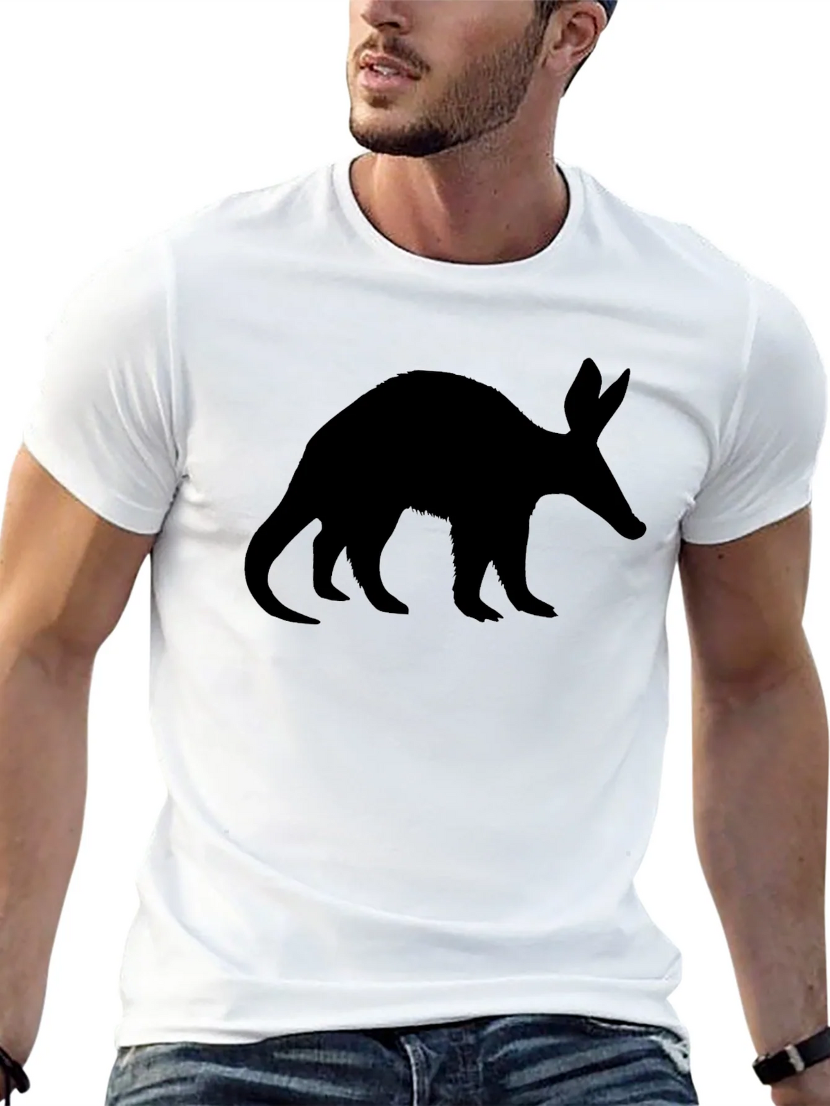 Aardvark Silhouette Tee - Black Cotton Casual Wear product image 12