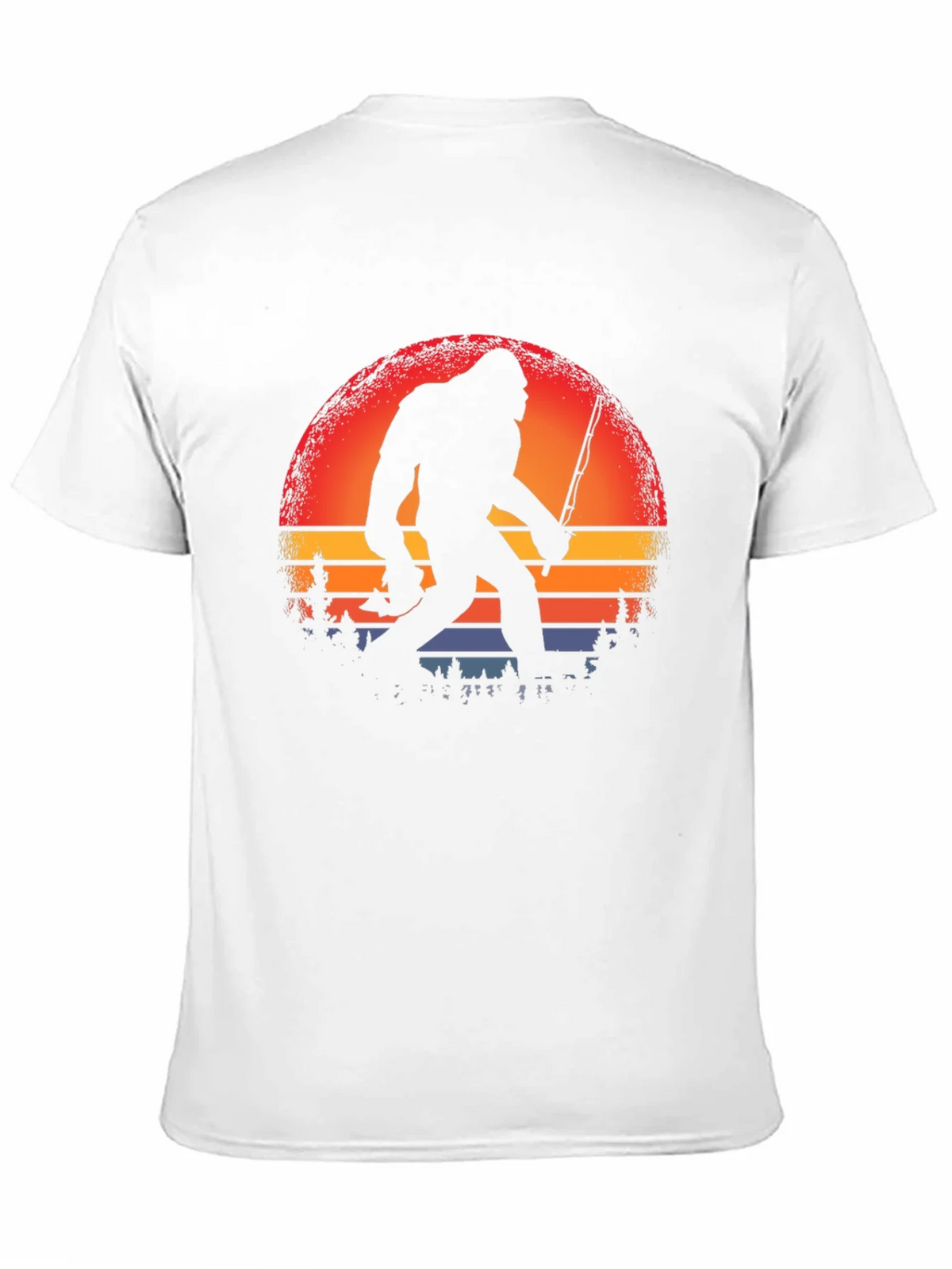 Bigfoot Fishing Sunset Graphic Tee product image 10