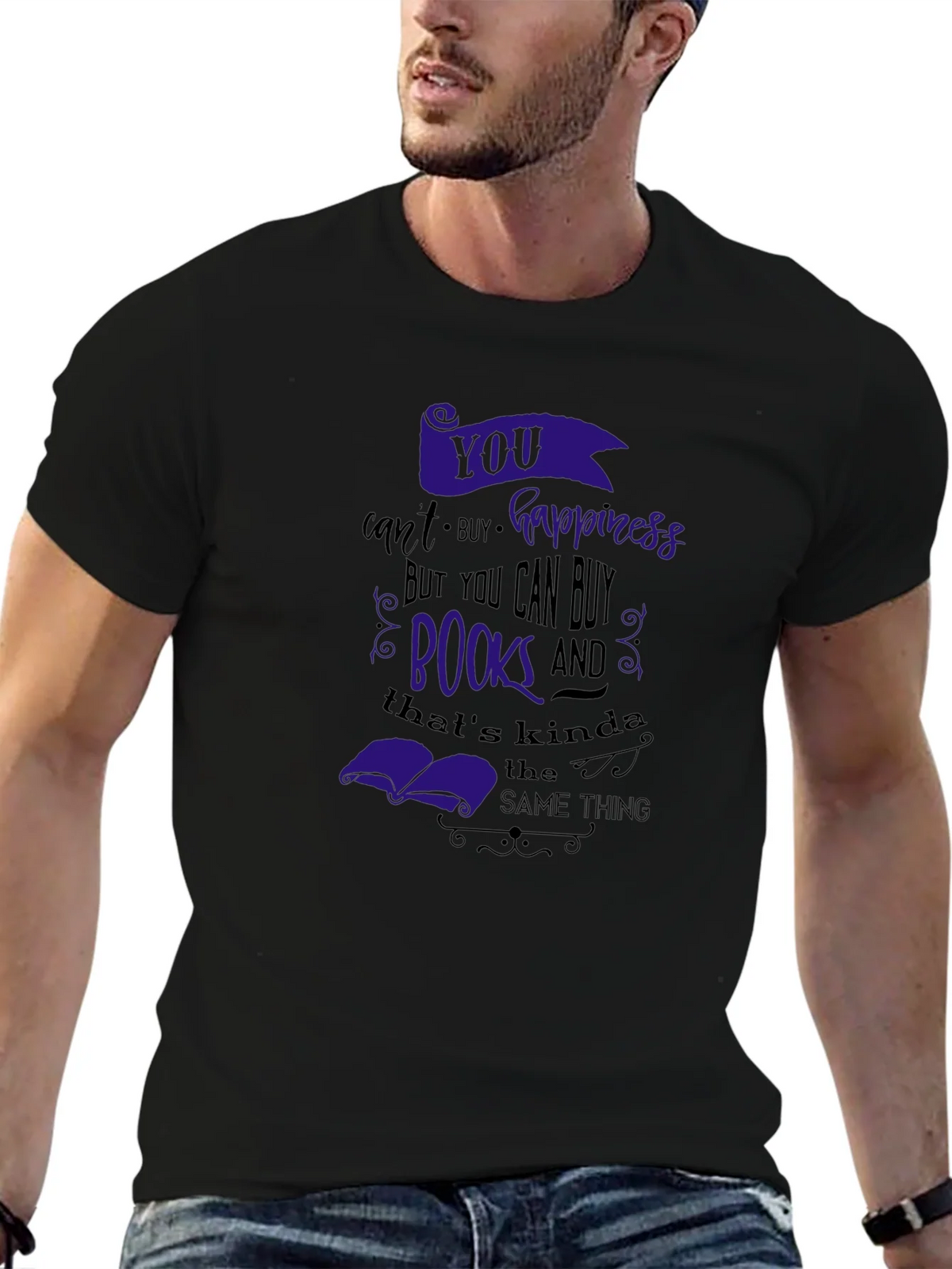 Buy Books Happiness T-Shirt product image 6