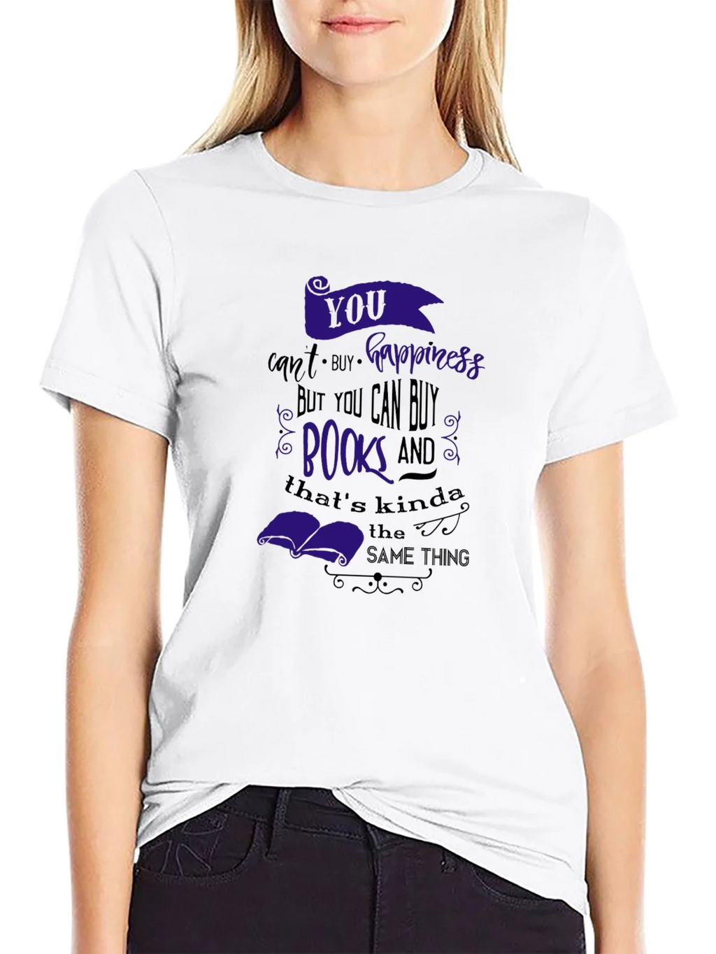 Buy Books Happiness T-Shirt product image 8
