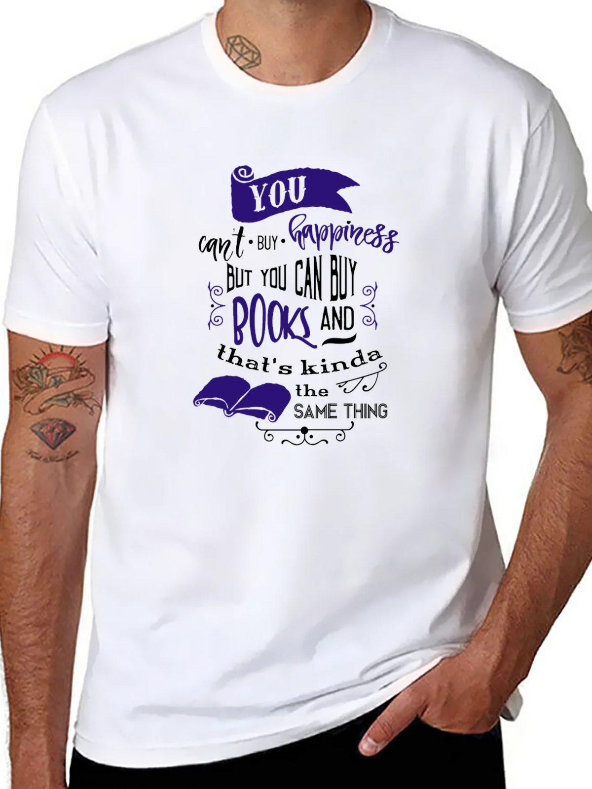 Buy Books Happiness T-Shirt product image 7
