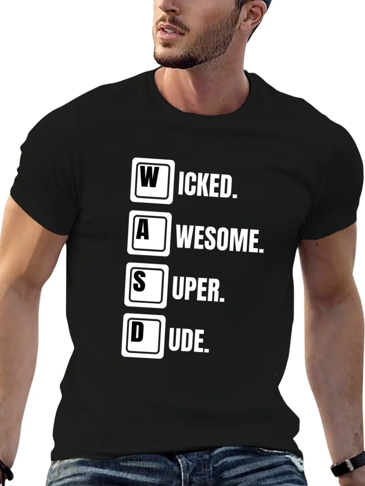 WASD Gamer T-Shirt - Wicked Awesome Super Dude product image 6