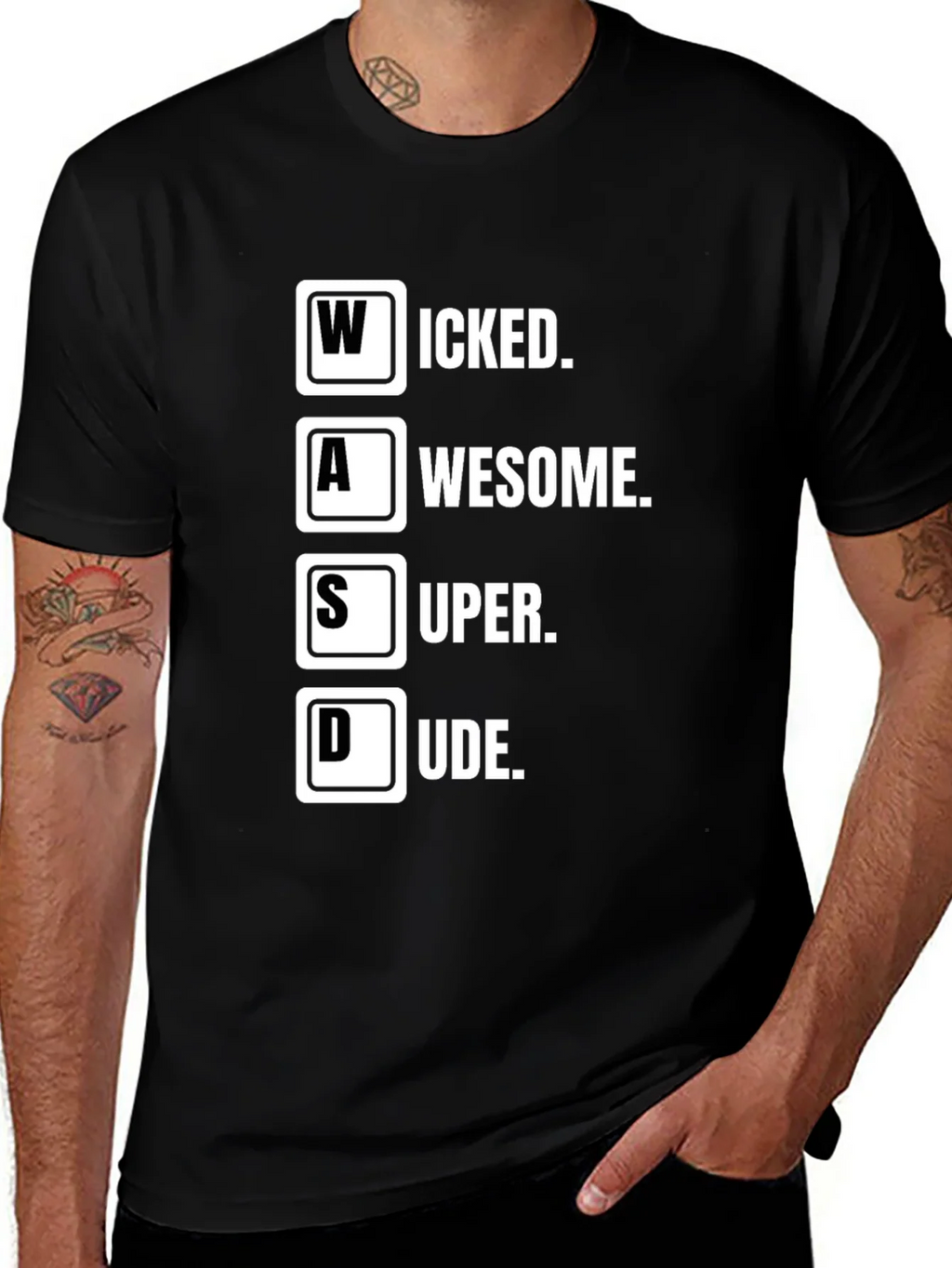 WASD Gamer T-Shirt - Wicked Awesome Super Dude product image 1
