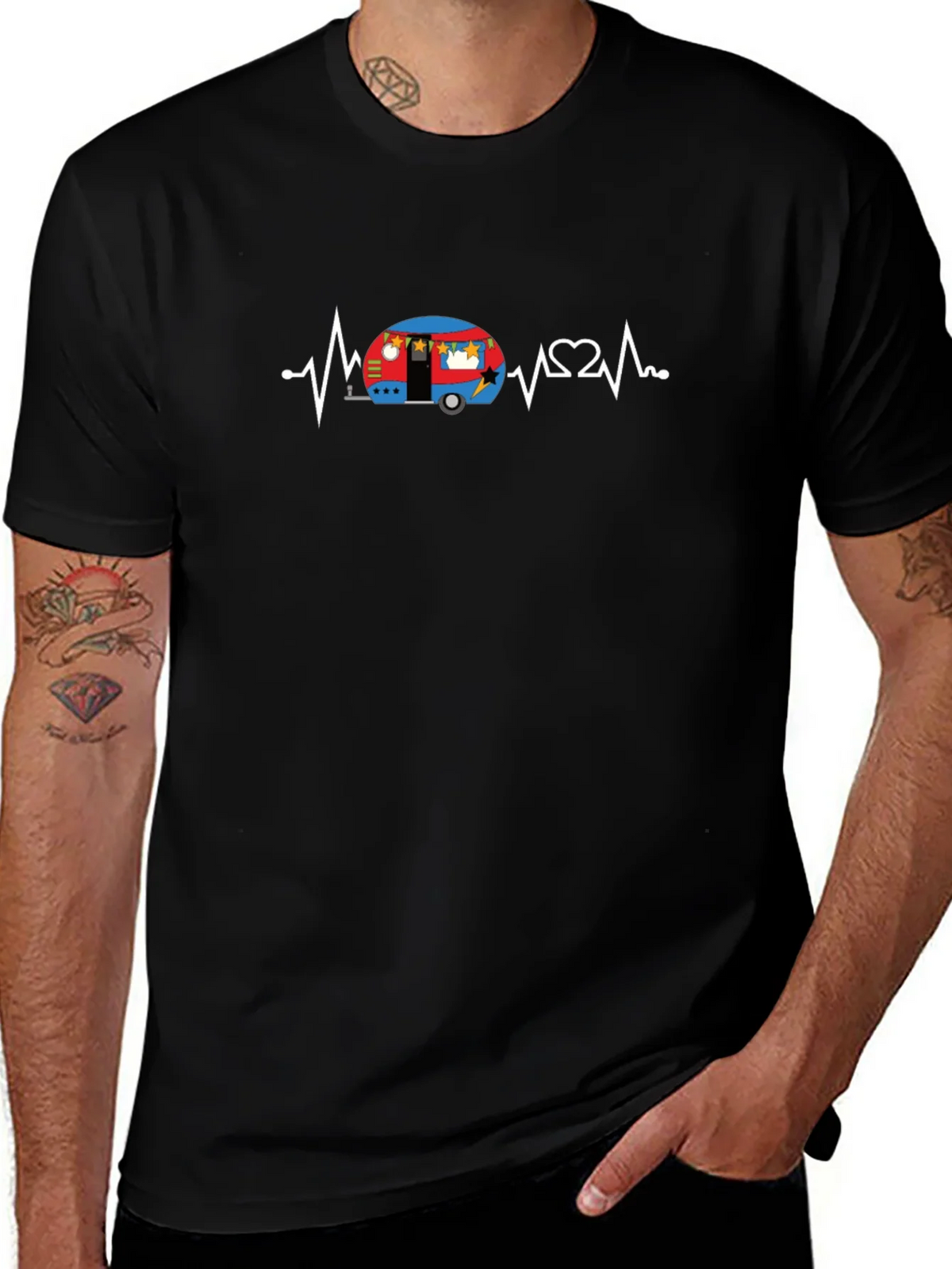 Camper Heartbeat T-Shirt - Camping Lover Tee product image 1