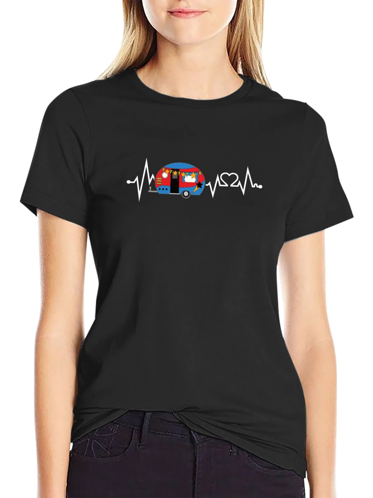 Camper Heartbeat T-Shirt - Camping Lover Tee product image 2