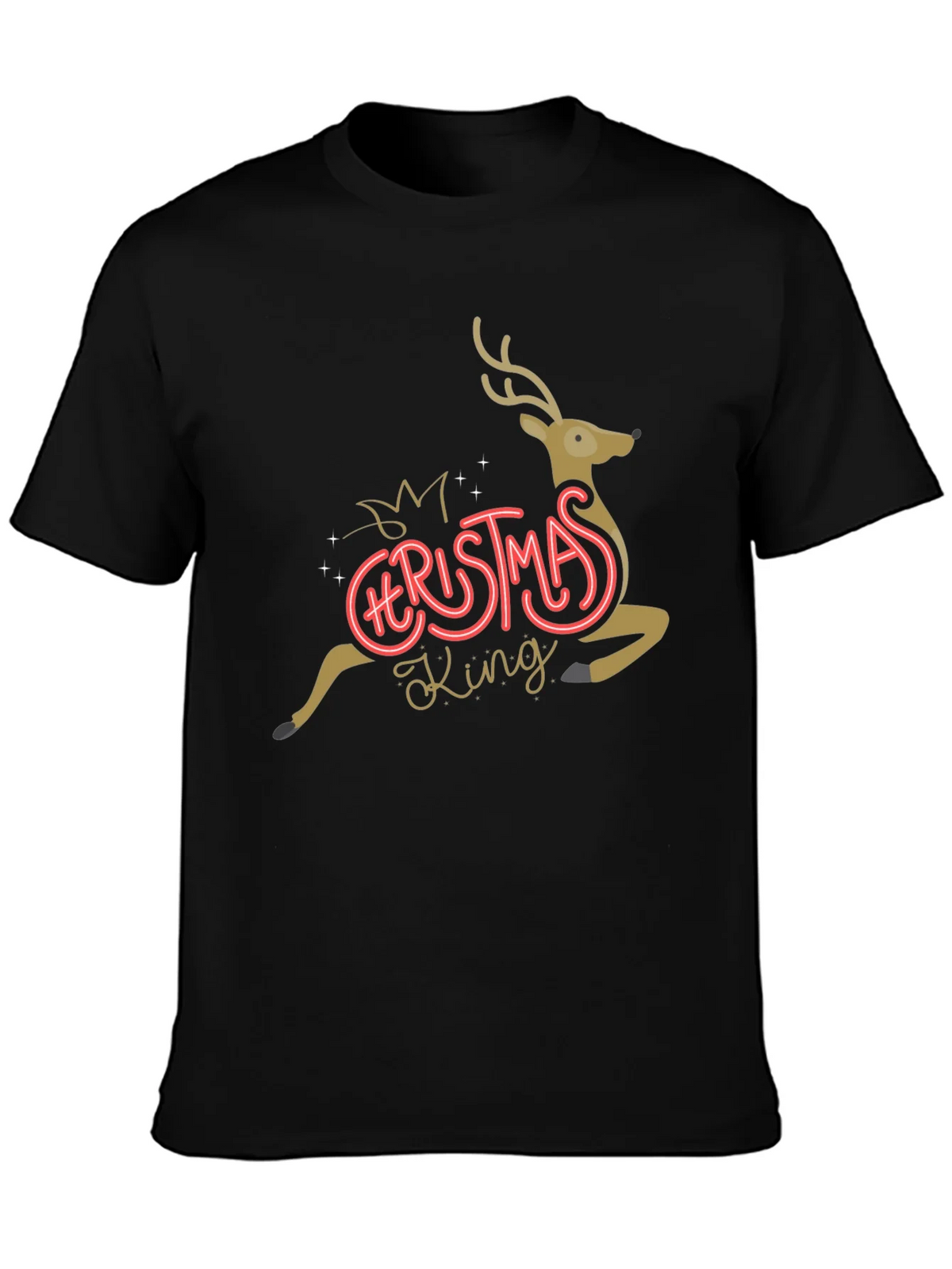 Christmas King Reindeer Graphic Tee product image 3