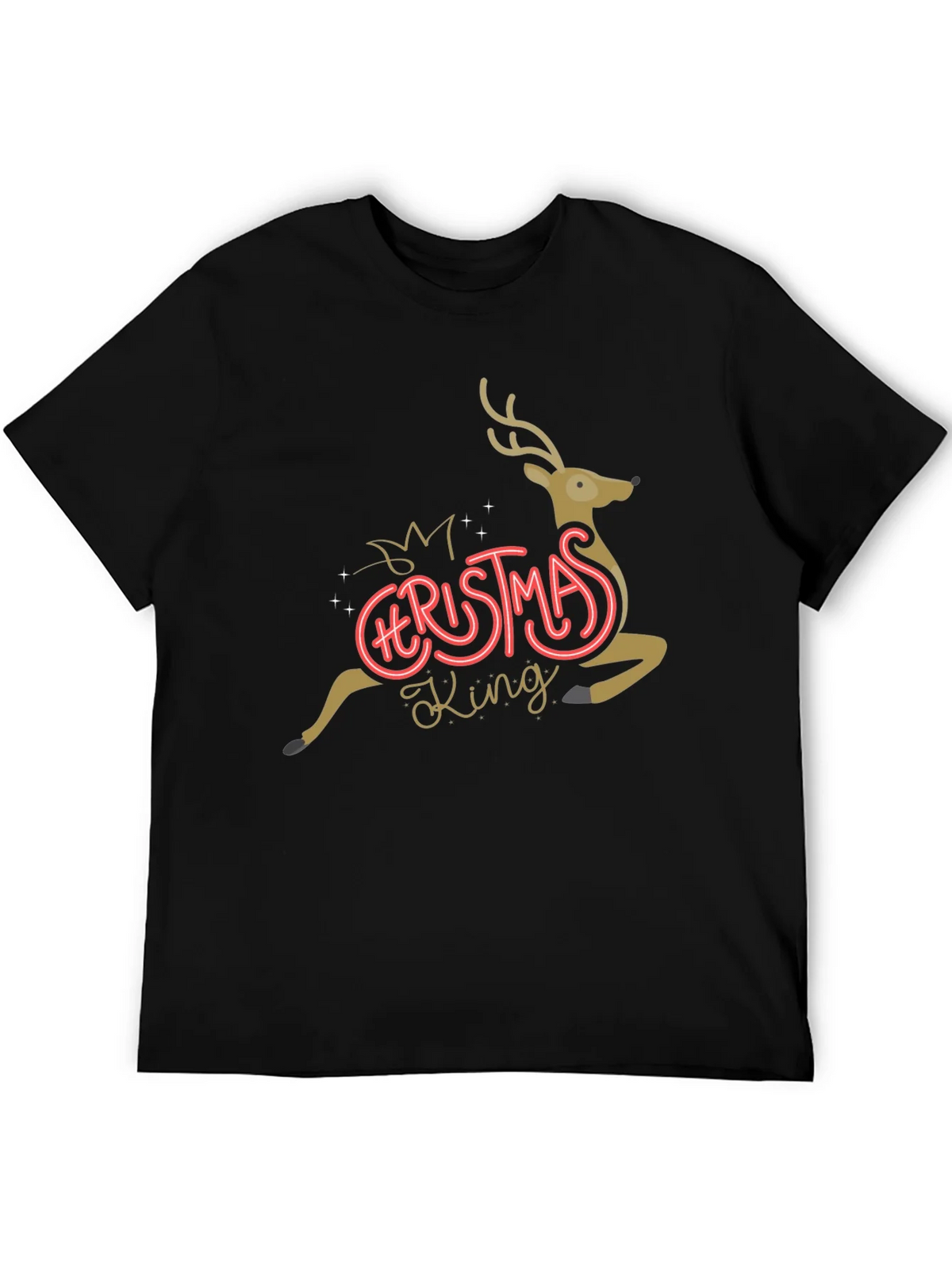 Christmas King Reindeer Graphic Tee product image 5