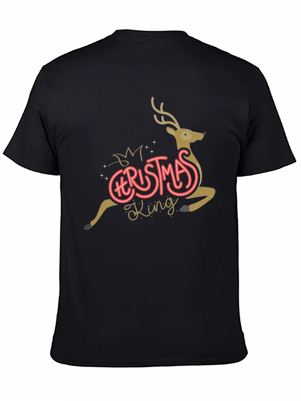 Christmas King Reindeer Graphic Tee product image 4
