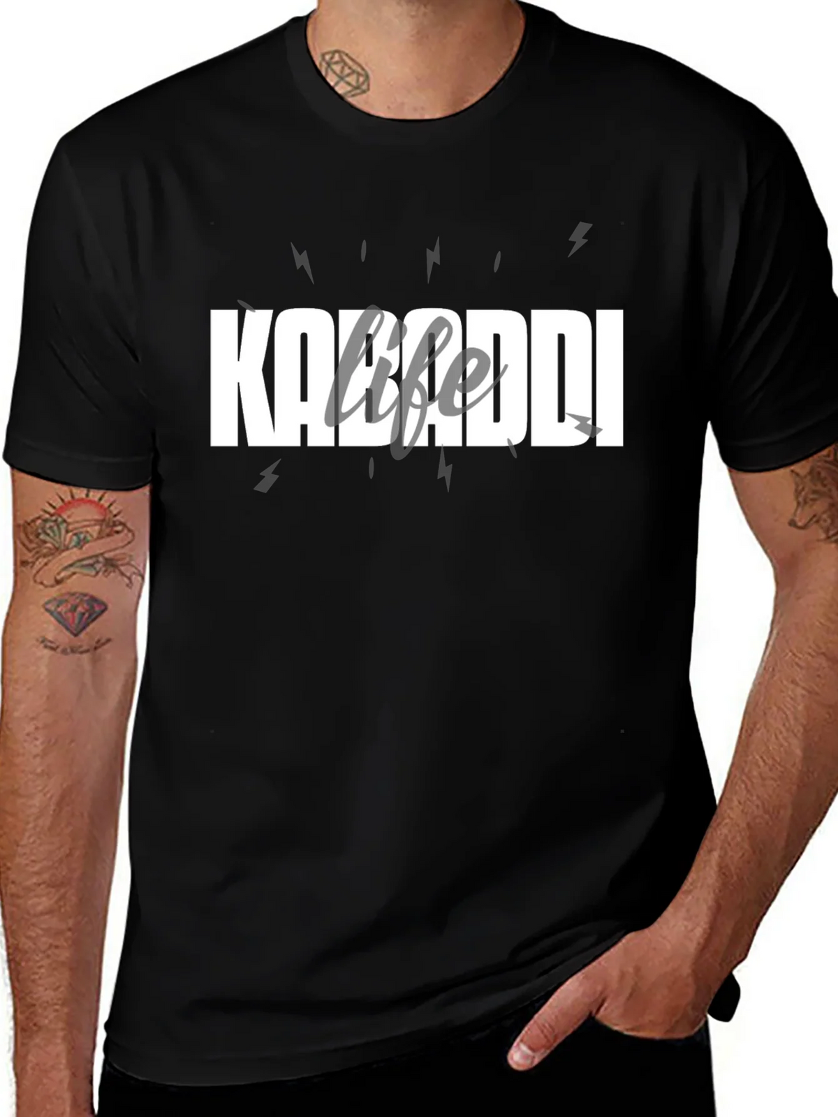 Kabaddi Life T-Shirt - Black Cotton Tee product image 1