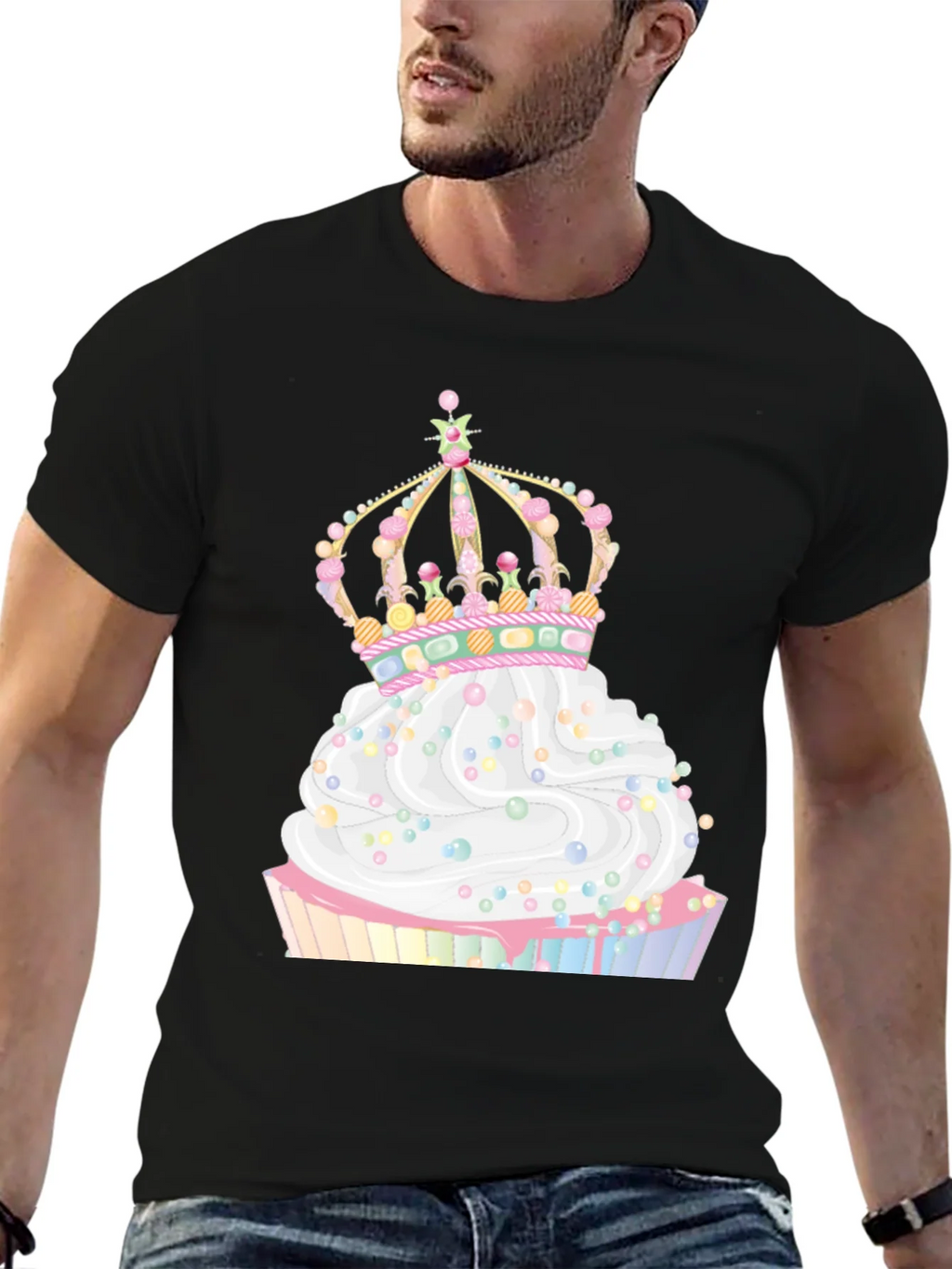Cupcake Crown Graphic Tee - Whimsical Style product image 6