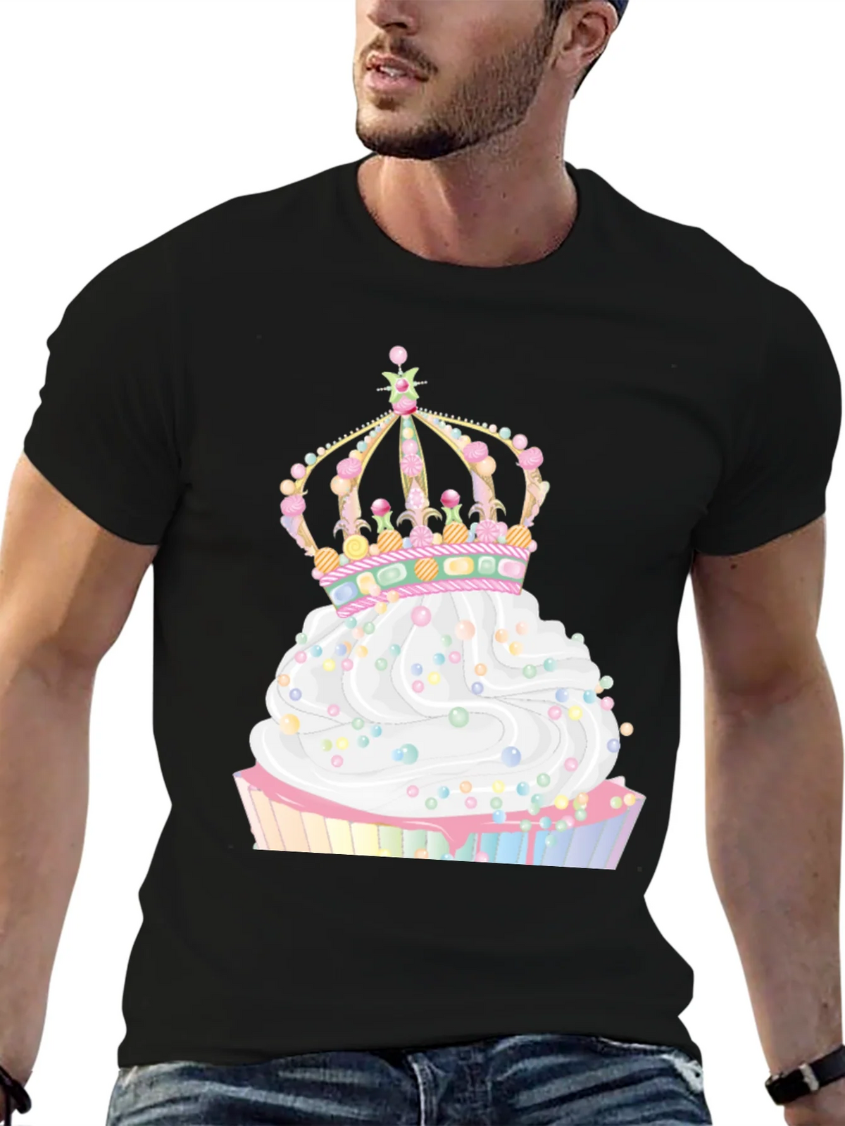 Cupcake Crown Graphic Tee - Whimsical Style product image 6