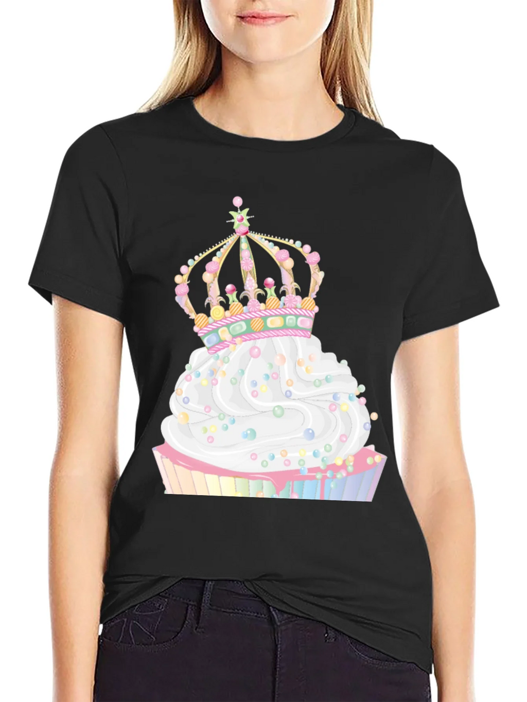 Cupcake Crown Graphic Tee - Whimsical Style product image 2