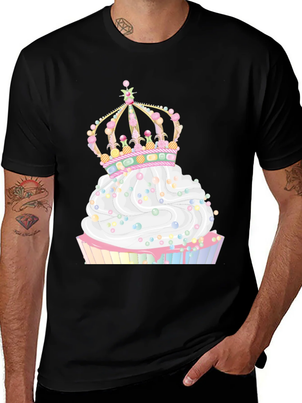Cupcake Crown Graphic Tee - Whimsical Style product image 1