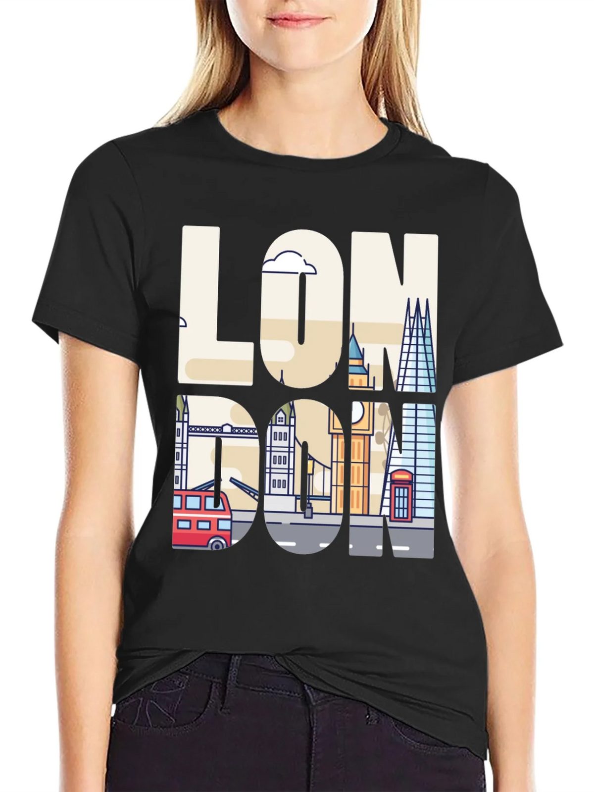 London Skyline Graphic Tee - Mens Black T-Shirt product image 1