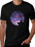 Cosmic Cat Silhouette T-Shirt product image 1