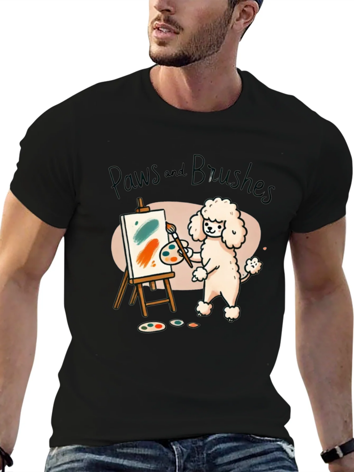 Paws and Brushes Dog Artist T-Shirt product image 6