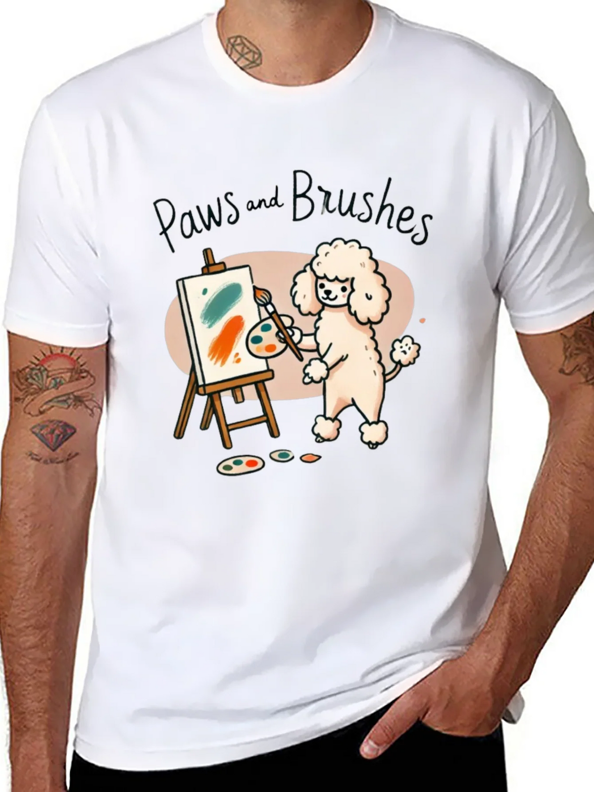 Paws and Brushes Dog Artist T-Shirt product image 7