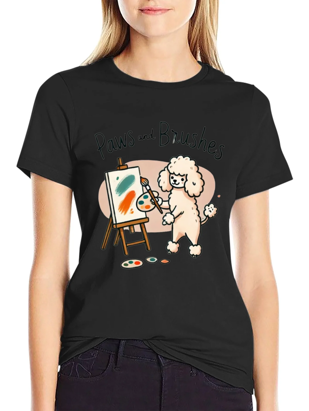 Paws and Brushes Dog Artist T-Shirt product image 2