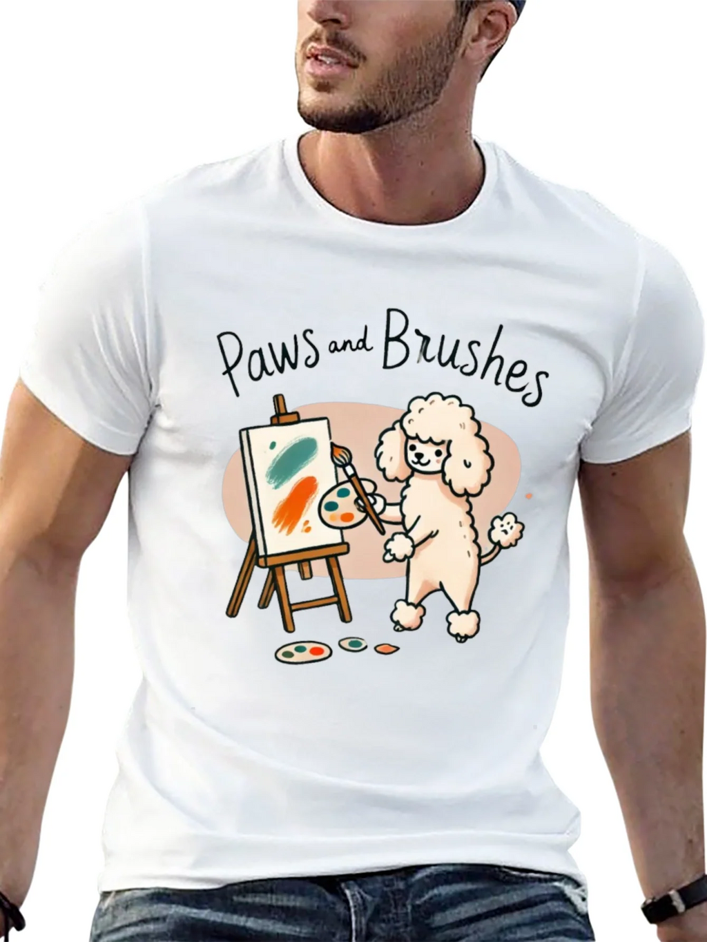 Paws and Brushes Dog Artist T-Shirt product image 12