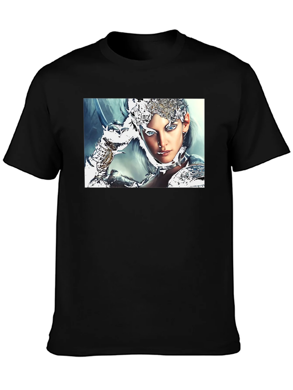 Warrior Woman Graphic Black T-Shirt product image 3