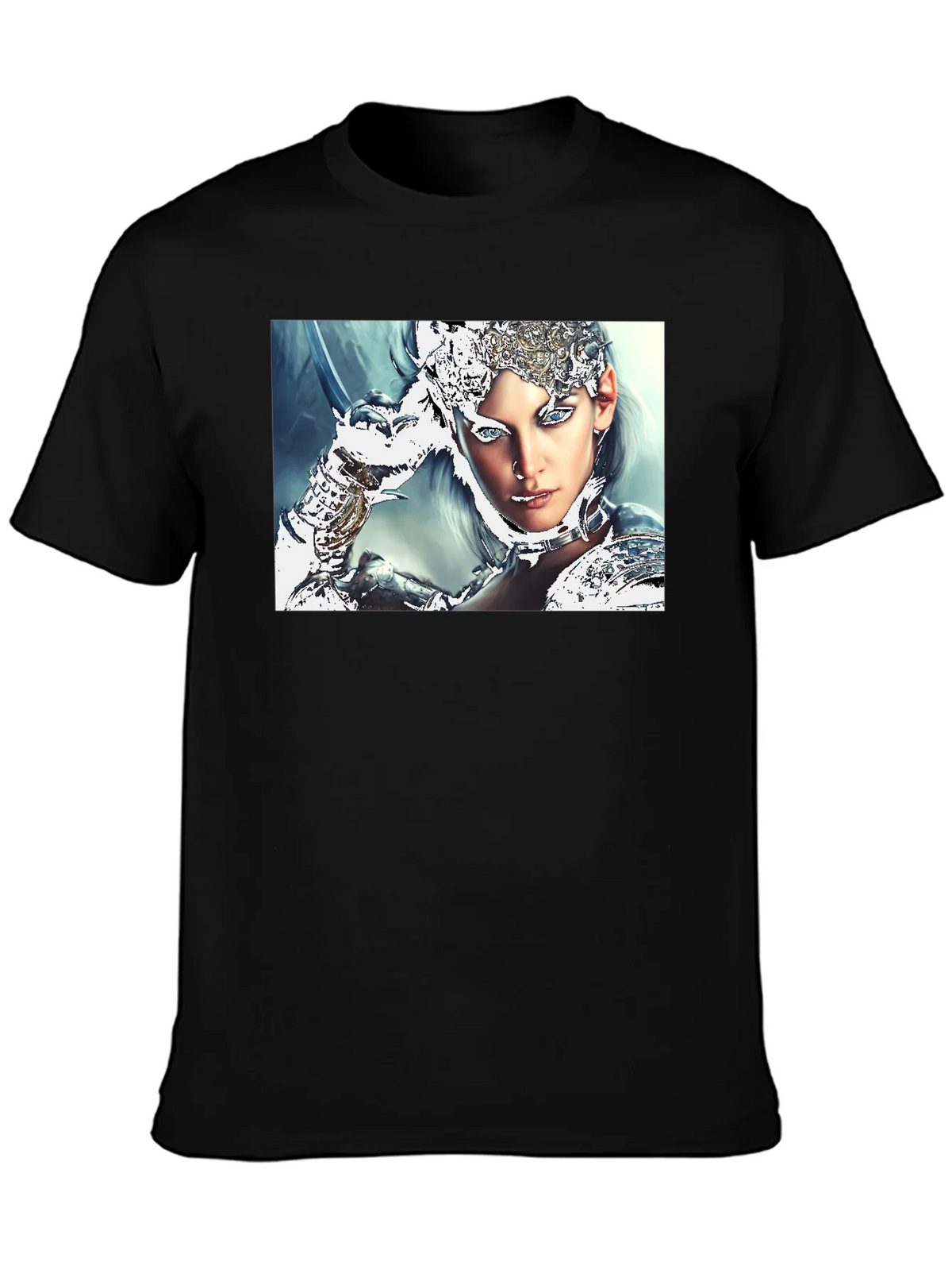 Warrior Woman Graphic Black T-Shirt product image 3