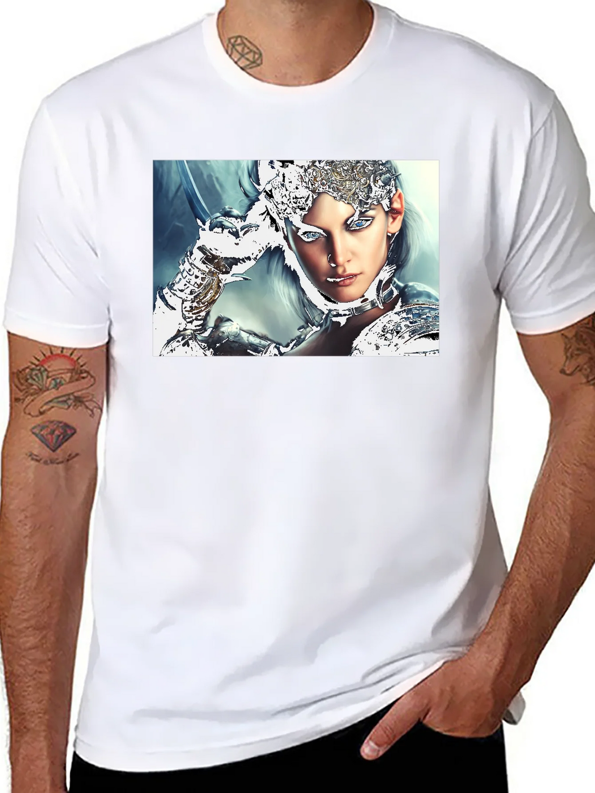 Warrior Woman Graphic Black T-Shirt product image 7