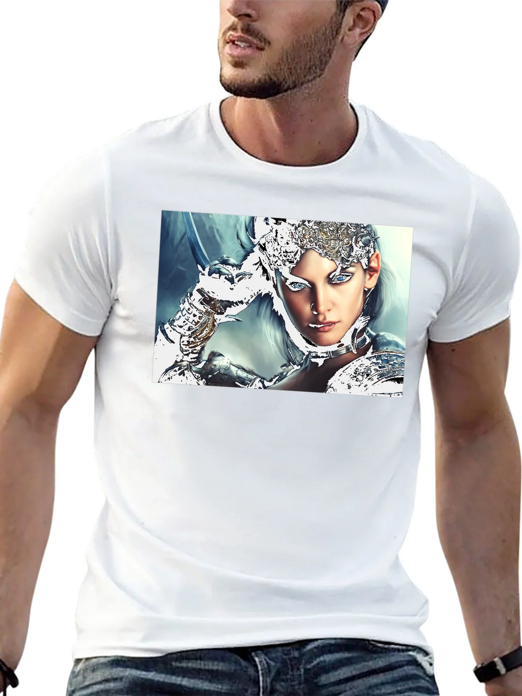 Warrior Woman Graphic Black T-Shirt product image 12