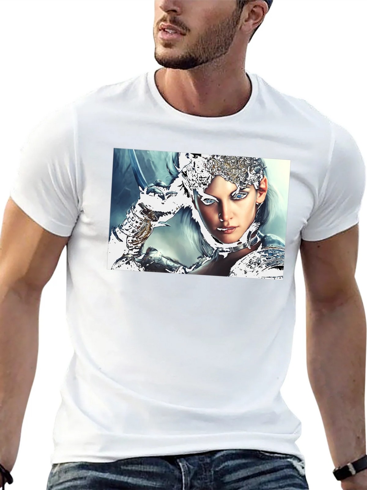 Warrior Woman Graphic Black T-Shirt product image 12
