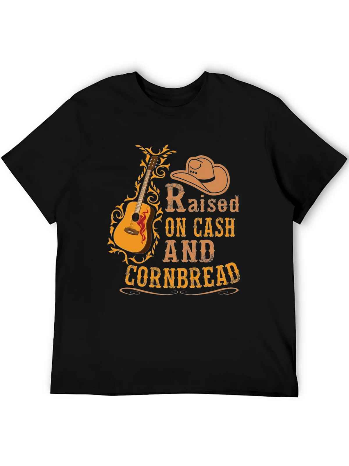 Raised on Cash & Cornbread Black T-Shirt product image 5