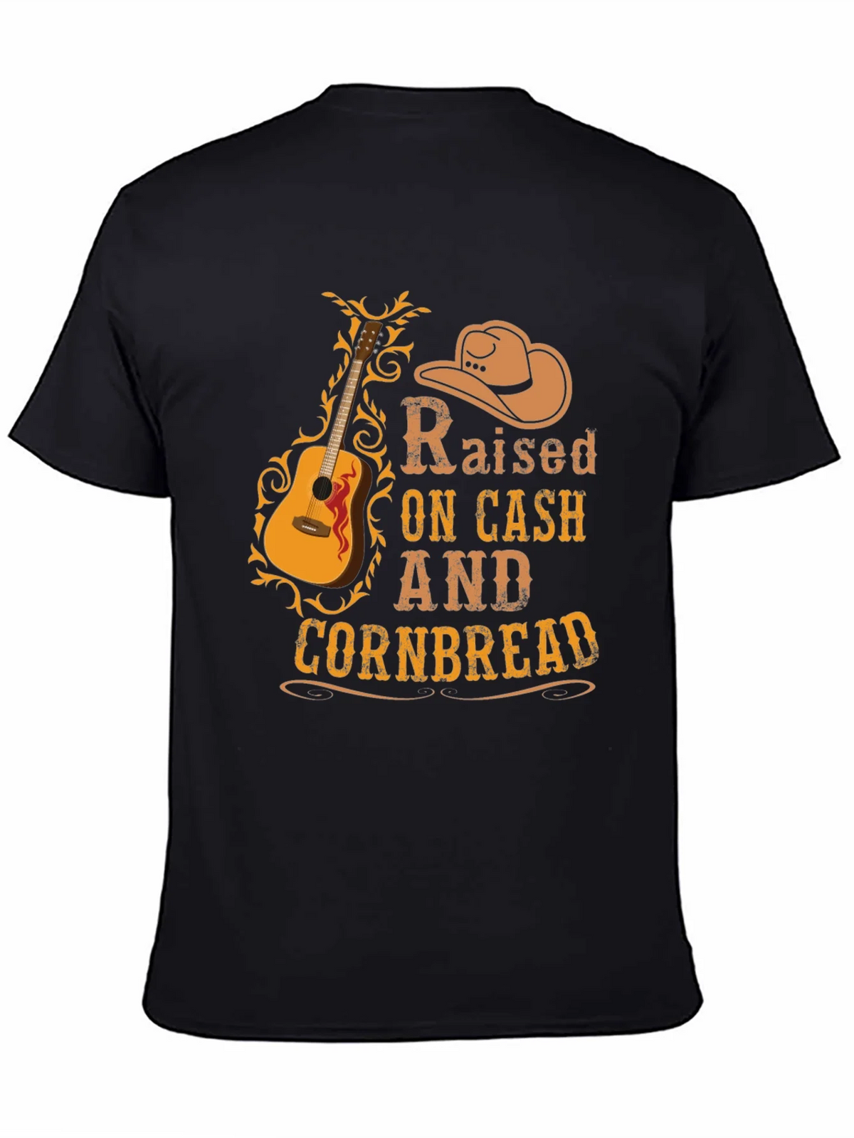 Raised on Cash & Cornbread Black T-Shirt product image 4