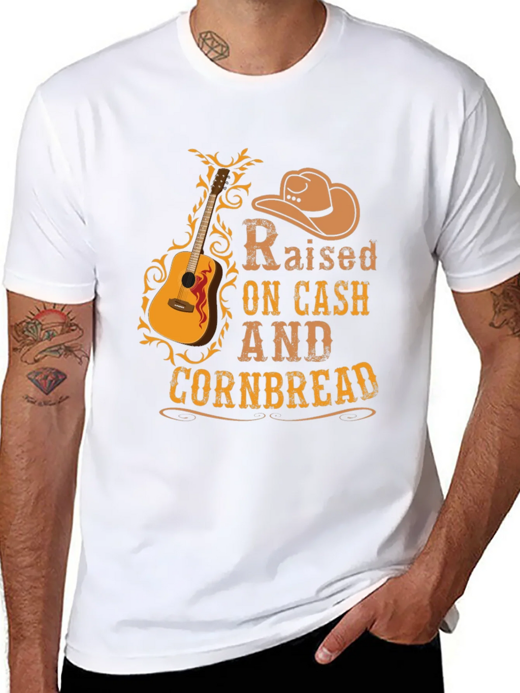 Raised on Cash & Cornbread Black T-Shirt product image 7