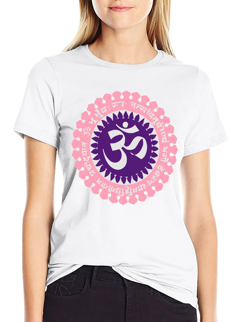 Om Mandala Graphic Black T-Shirt product image 8