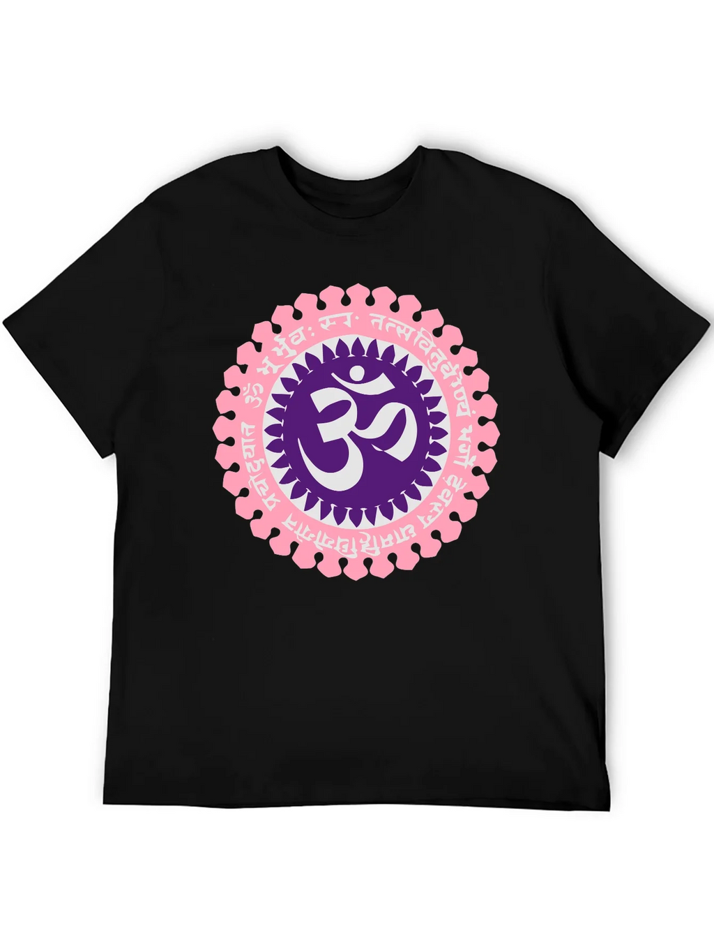 Om Mandala Graphic Black T-Shirt product image 5