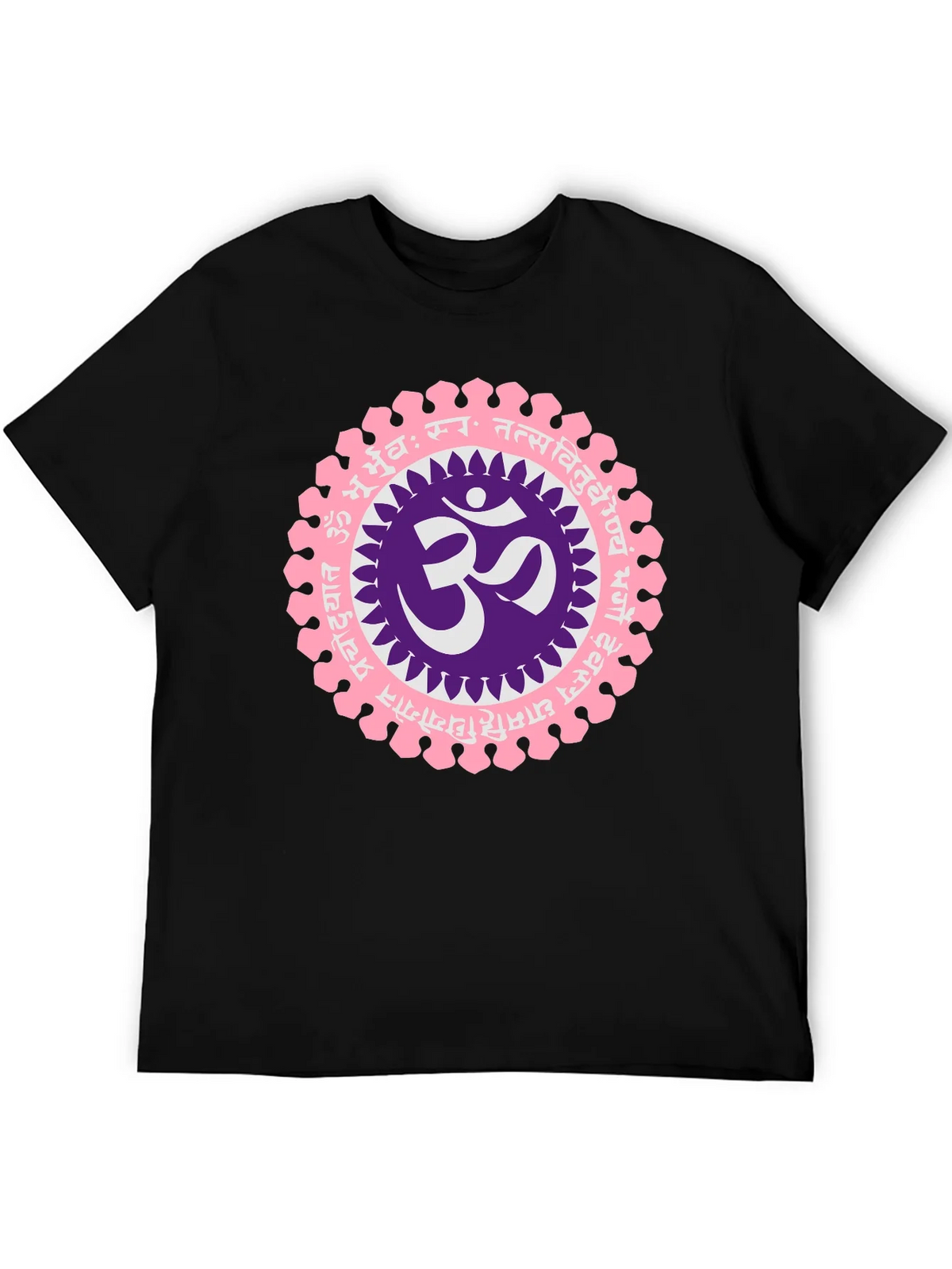Om Mandala Graphic Black T-Shirt product image 5
