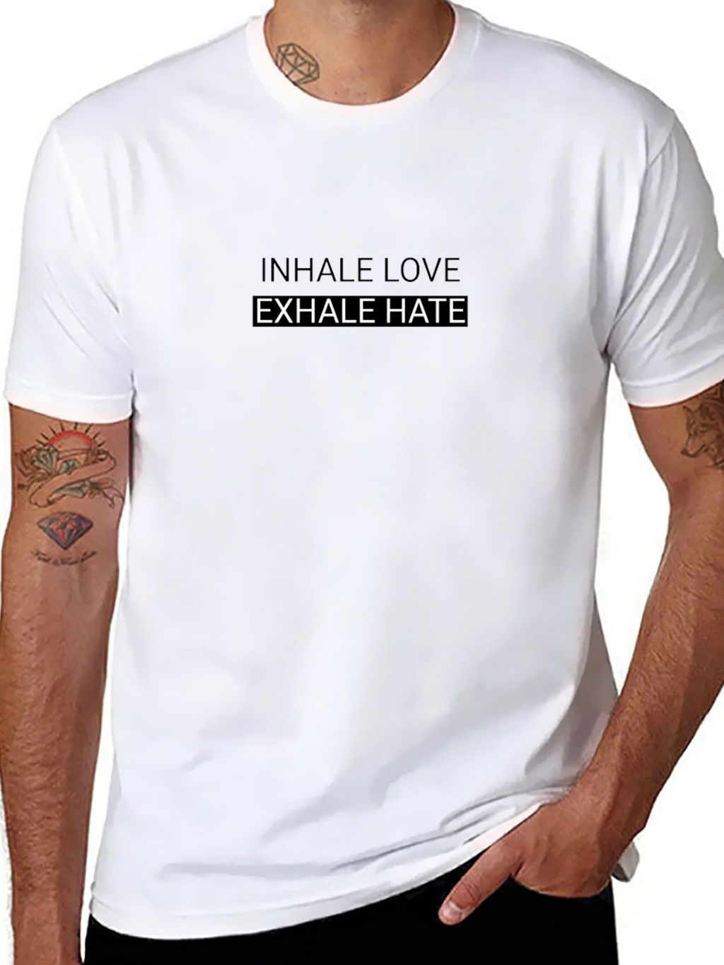 Inhale Love Exhale Hate Graphic T-Shirt product image 7