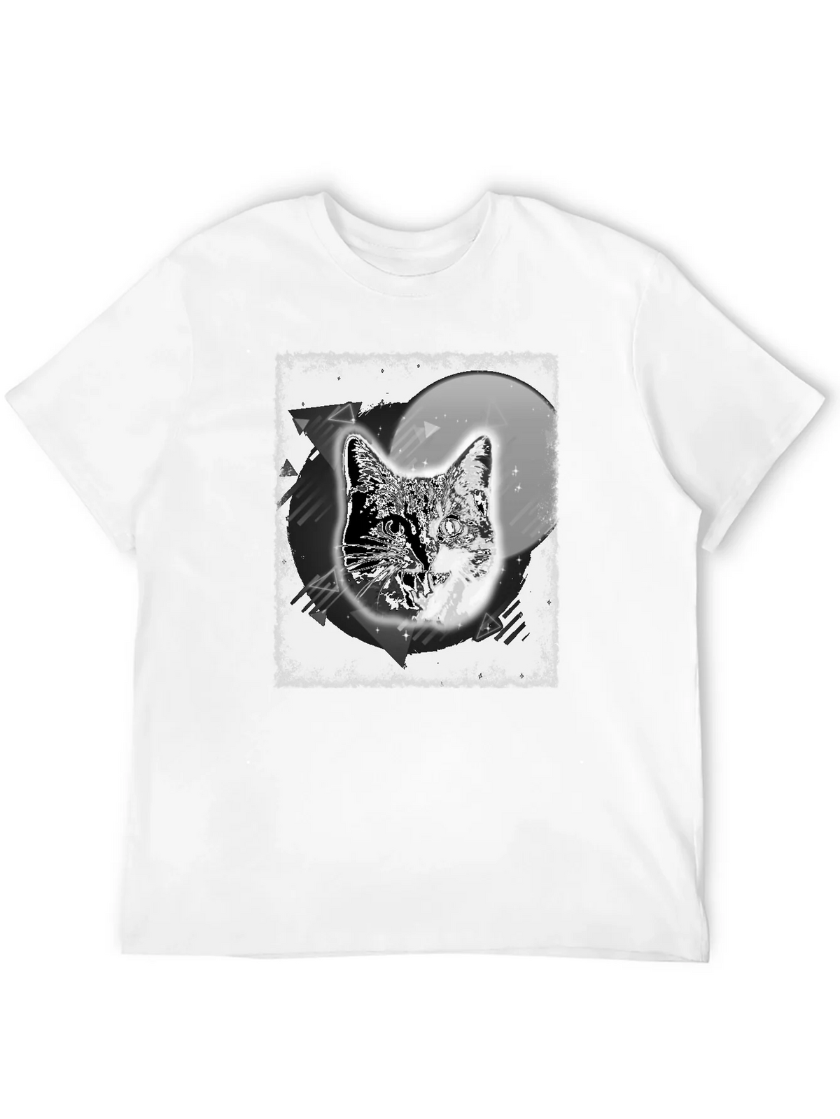 Cosmic Cat Graphic Tee - Black Cotton Blend product image 11