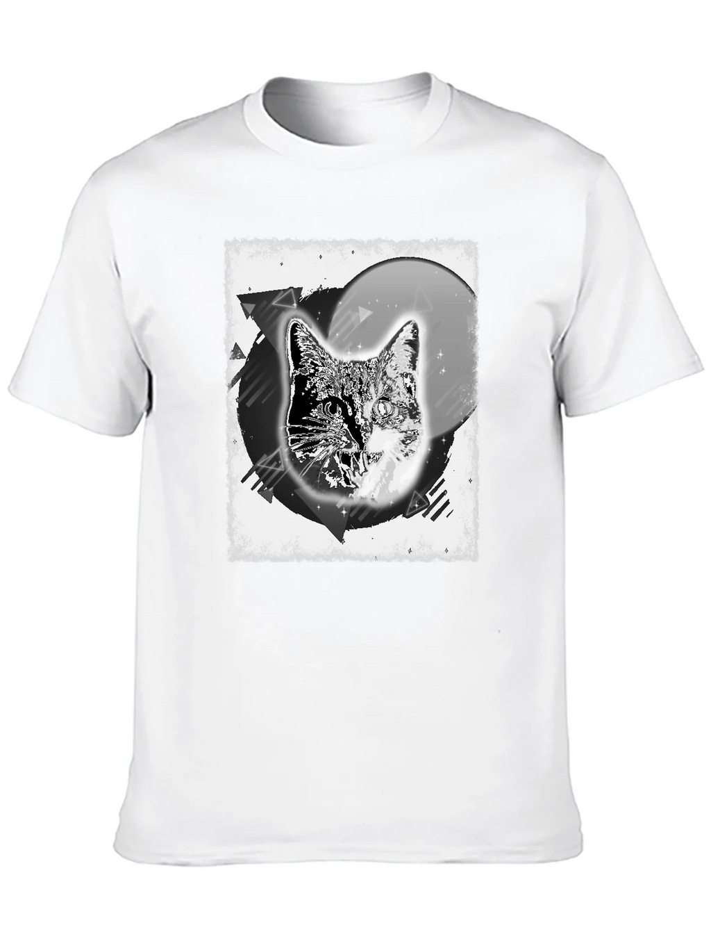 Cosmic Cat Graphic Tee - Black Cotton Blend product image 9