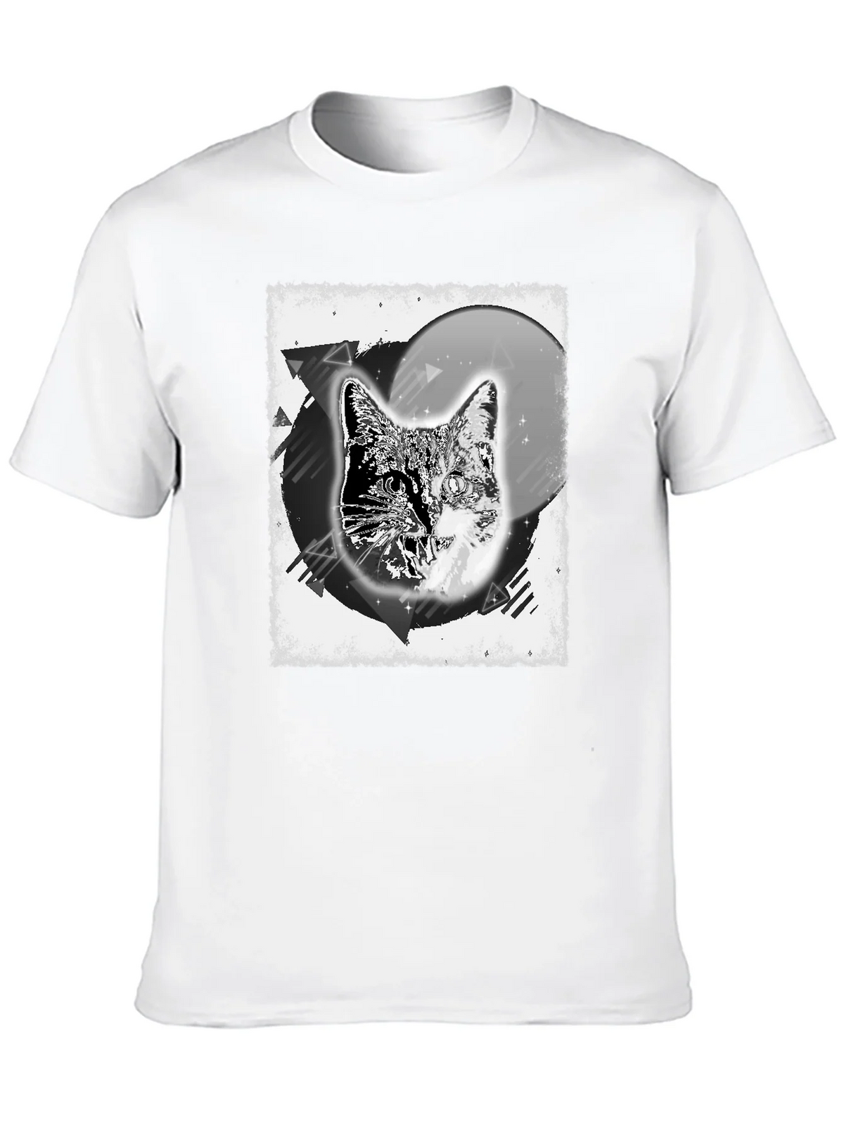 Cosmic Cat Graphic Tee - Black Cotton Blend product image 9