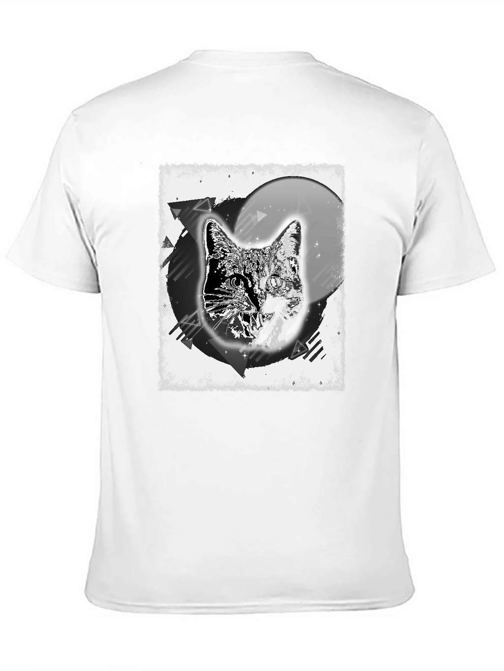 Cosmic Cat Graphic Tee - Black Cotton Blend product image 10