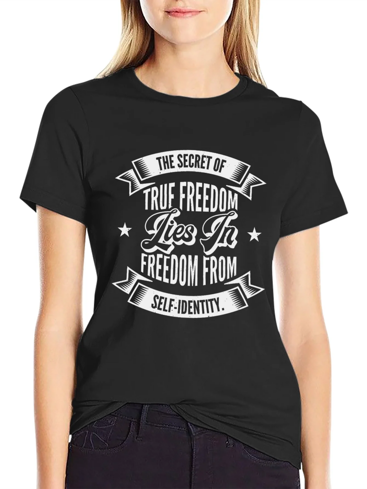 True Freedom Graphic Tee - Self Identity Black T-Shirt product image 2