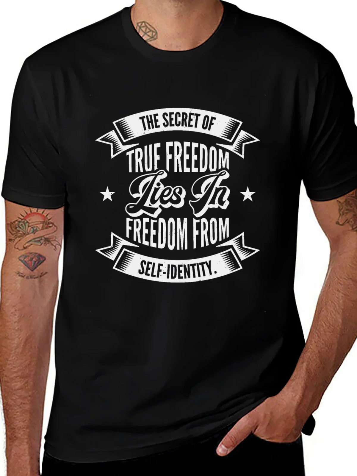 True Freedom Graphic Tee - Self Identity Black T-Shirt product image 1